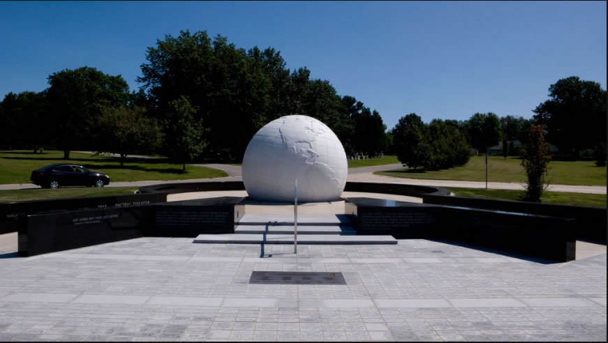 Cropped memorial statue