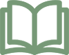 Green colored Book icon