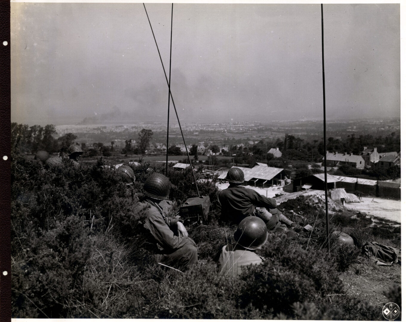 U.S. artillery officers engaged in shelling activity