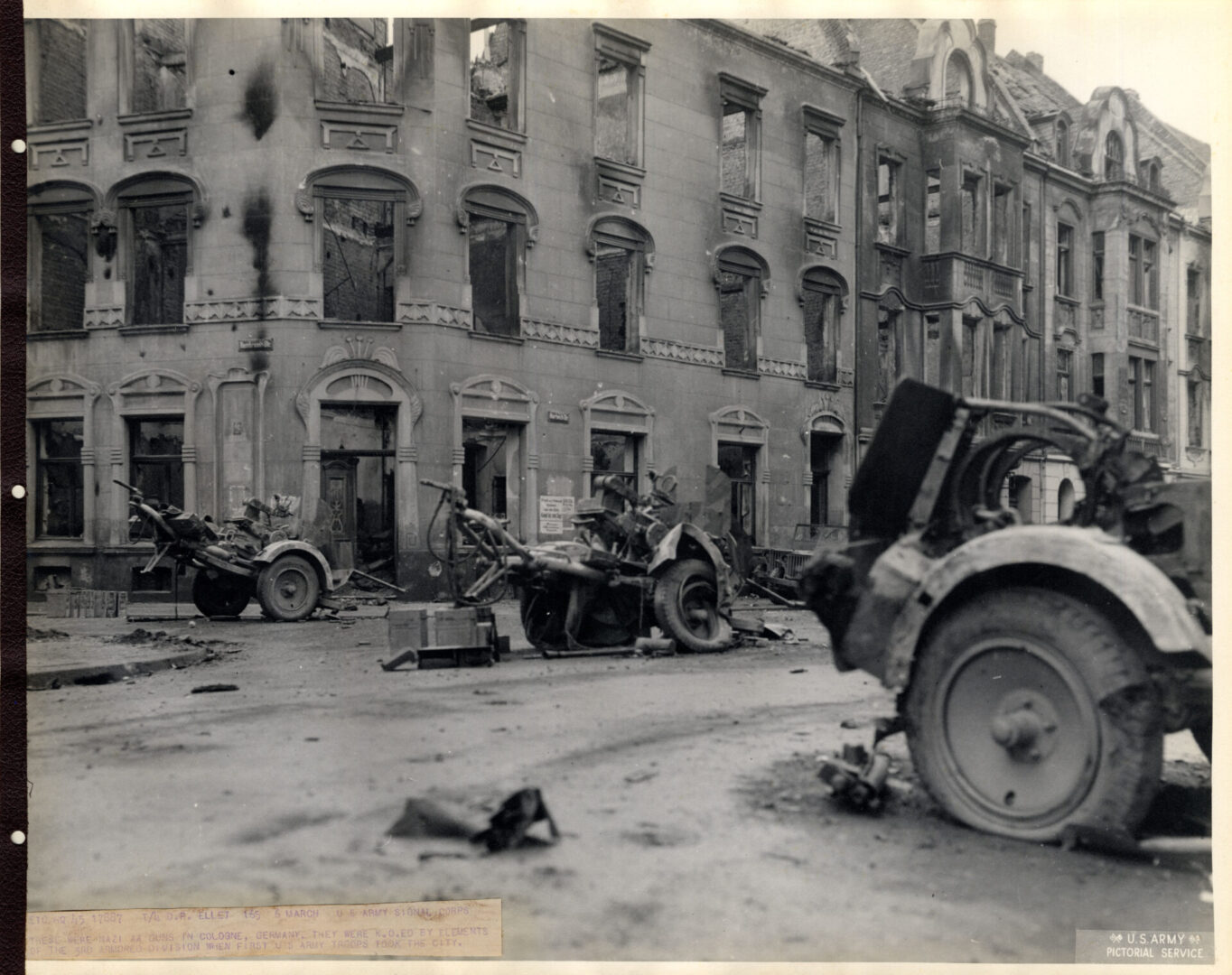 German guns destroyed by the American troops