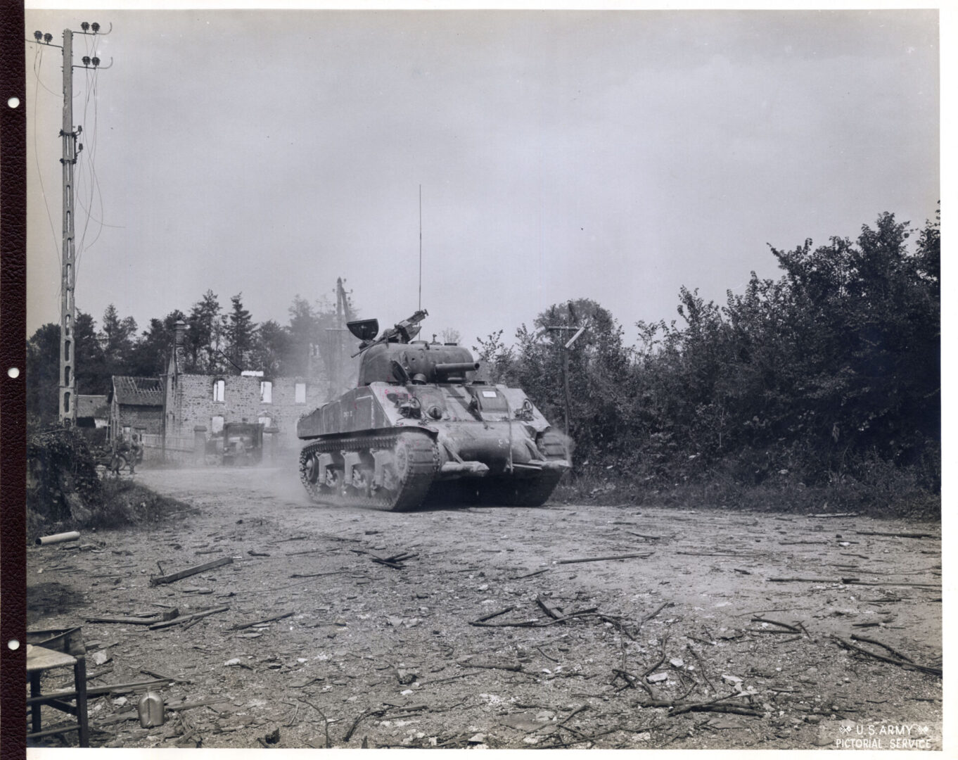 U.S. Army tank performing reconnaissance duty