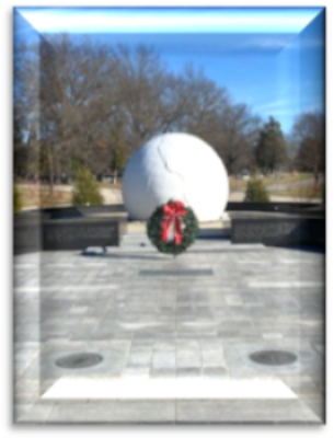 Close up of the memorials plaza.